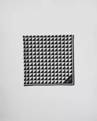 Printed Silk Twill Scarf 90