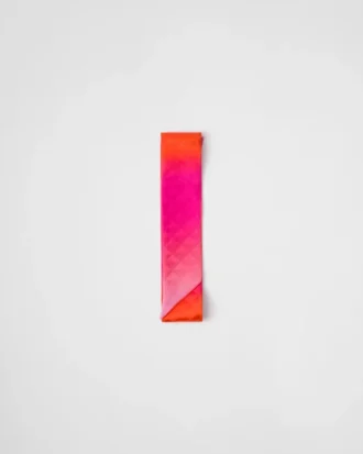 Printed Silk Twill Skinny Scarf