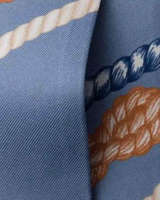 Printed Silk Twill Skinny Scarf