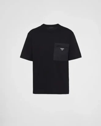 Re-Nylon and Jersey T-Shirt