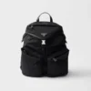 Re-Nylon and Leather Backpack