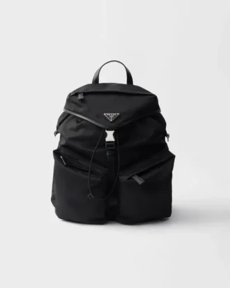 Re-Nylon and Leather Backpack