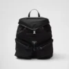 Re-Nylon and Leather Backpack