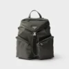 Re-Nylon and Leather Backpack