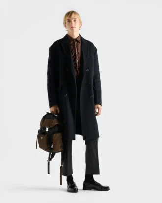 Re-Nylon and Leather Backpack