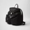 Re-Nylon and Leather Backpack