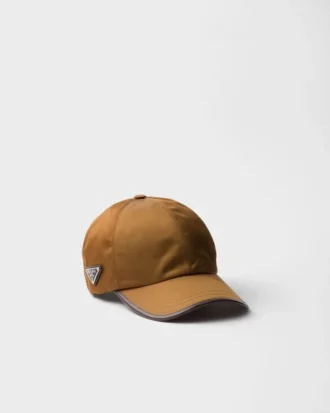 Re-Nylon and Leather Baseball Cap