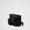 Re-Nylon and Leather Shoulder Bag