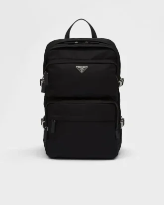 Re-Nylon and Saffiano Leather Backpack