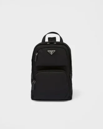 Re-Nylon and Saffiano Leather Backpack
