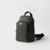 Re-Nylon and Saffiano Leather Backpack