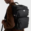 Re-Nylon and Saffiano Leather Backpack