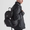 Re-Nylon and Saffiano Leather Backpack