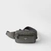 Re-Nylon and Saffiano Leather Belt Bag