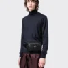 Re-Nylon and Saffiano Leather Belt Bag