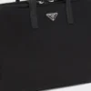 Re-Nylon and Saffiano Leather Briefcase