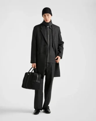 Re-Nylon and Saffiano Leather Duffel Bag