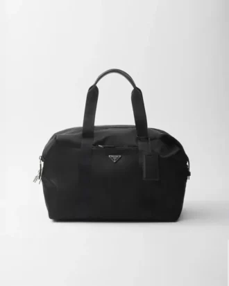 Re-Nylon and Saffiano Leather Duffle Bag