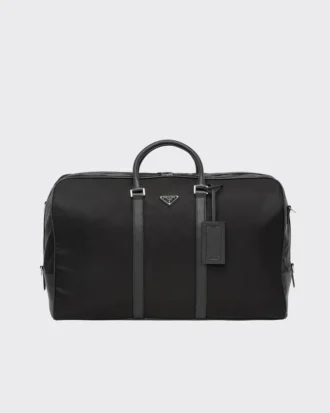 Re-Nylon and Saffiano Leather Duffle Bag