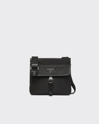 Re-Nylon and Saffiano Leather Shoulder Bag