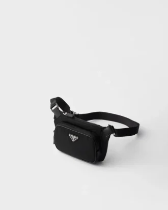 Re-Nylon and Saffiano Leather Shoulder Bag