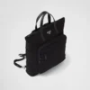 Re-Nylon and Saffiano Leather Tote Bag