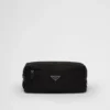Re-Nylon and Saffiano Leather Travel Pouch