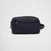 Re-Nylon and Saffiano Leather Travel Pouch
