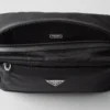 Re-Nylon and Saffiano Leather Travel Pouch
