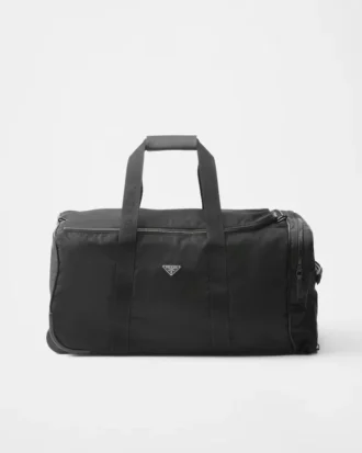 Re-Nylon and Saffiano Leather Trolley