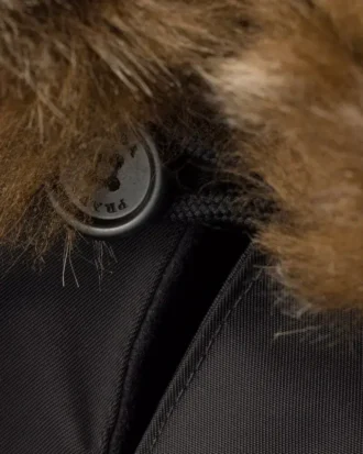 Re-Nylon and Shearling Hood