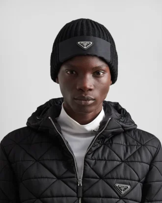 Re-Nylon Gabardine and Wool Cap