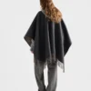 Reversible Wool and Cashmere Poncho