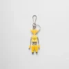 Robot Saffiano Leather Keychain Charm