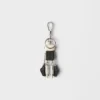 Robot Saffiano Leather Keychain Charm