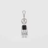 Robot Saffiano Leather Keychain Charm