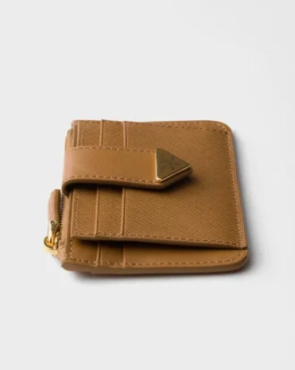 Saffiano and Smooth Leather Card Holder