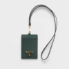 Saffiano Leather Badge Holder