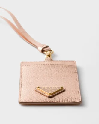 Saffiano Leather Badge Holder