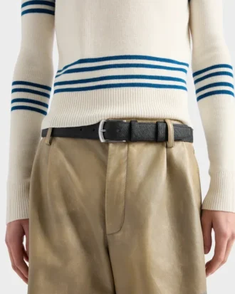 Saffiano Leather Belt