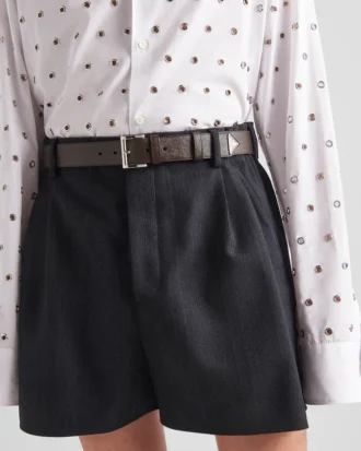 Saffiano Leather Belt