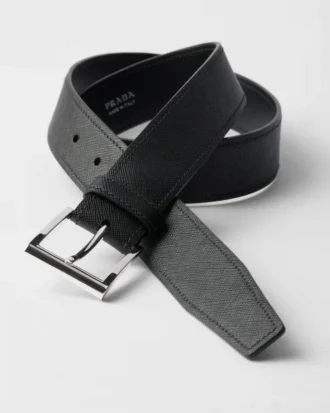 Saffiano Leather Belt Strap
