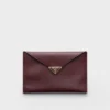 Saffiano Leather Envelope Clutch
