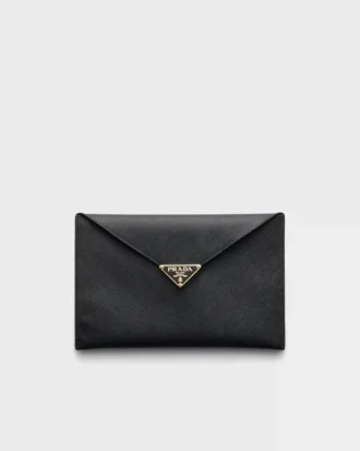 Saffiano Leather Envelope Clutch