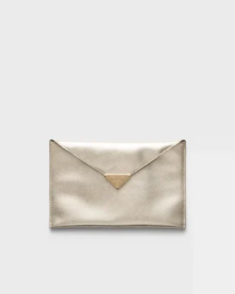 Saffiano Leather Envelope Clutch