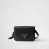 Saffiano Leather Flap Shoulder Bag
