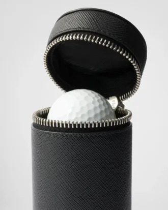Saffiano Leather Golf Ball Case