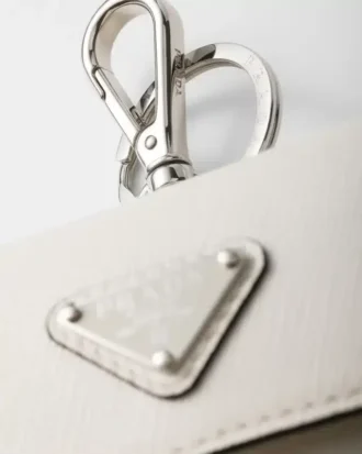 Saffiano Leather Headphone Case with Keychain