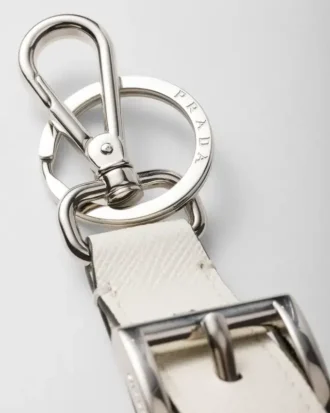Saffiano Leather Keychain