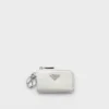 Saffiano Leather Mini Pouch with Keychain
